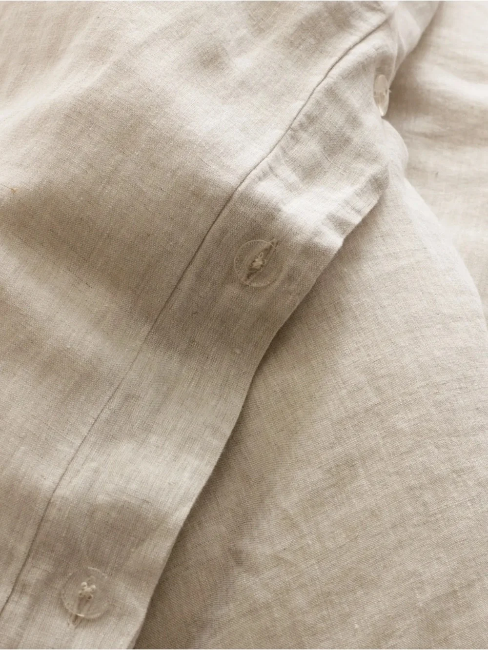 NEW Quince European Linen Chambray Duvet Cover Set Queen Full Natural Beige